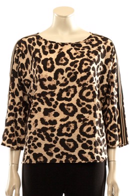 T-shirt med leopard print
